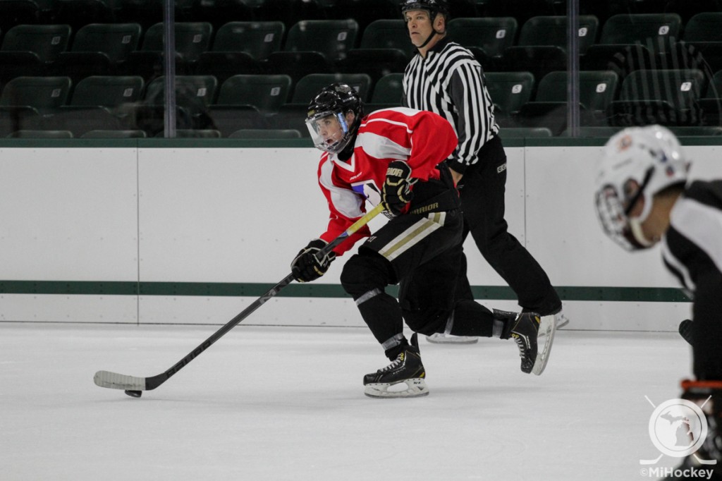 Click the image above to see the in-game photos from the College Hockey, Inc. event. (Photo by Michael Caples/MiHockey)