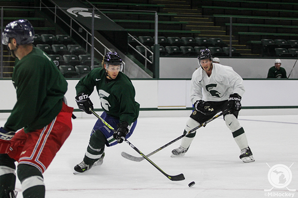 Click the image above to see MiHockey's photo gallery from the first day of the MSU Pro Camp. (Photo by Michael Caples/MiHockey)