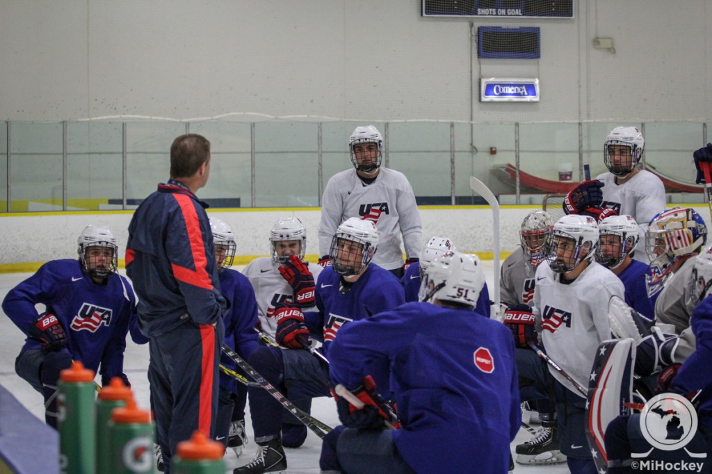 The NTDP Under-17 Team will be competing at Orchard Lake St. Mary's on Sept. 20. (Photo by Michael Caples/MiHockey)