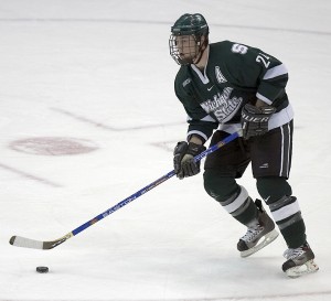 Jared Nightingale from his MSU days (photo from the MiHockey archives)