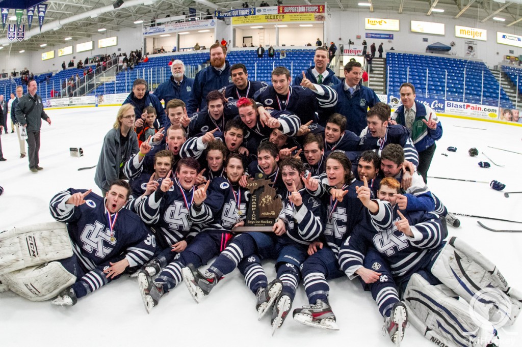 Click image above to see MiHockey's photo gallery from the D3 title game. (Photo by Andrew Knapik/MiHockey)