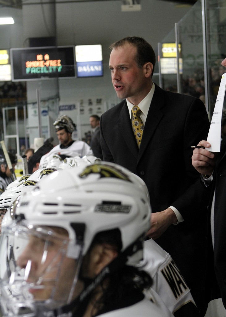 Blashill coaching at Western Michigan (photo from the MiHockey archives)