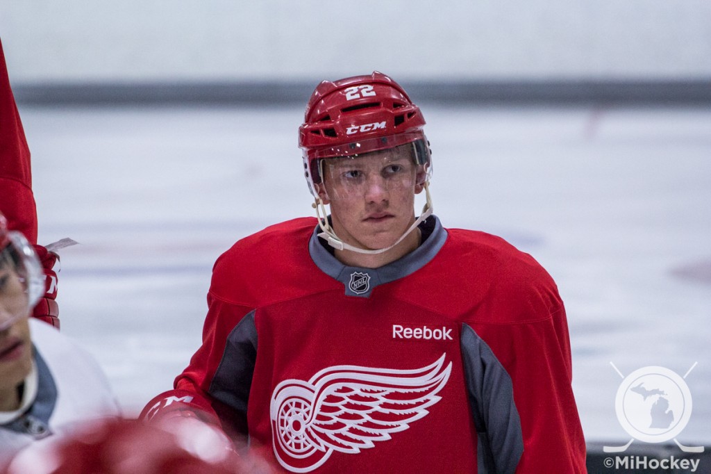 Red Wings prospect Evgeny Svechnikov's little brother, Andrei, will be joining him in North America next fall. (Photo by Michael Caples/MiHockey)