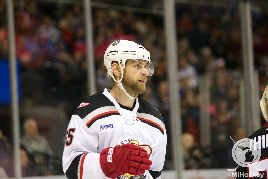 Jakub Kindl has played in 10 games with the Griffins this season after inconsistent play with the Red Wings the last two years. (Photo by Michael Miller/MiHockey)