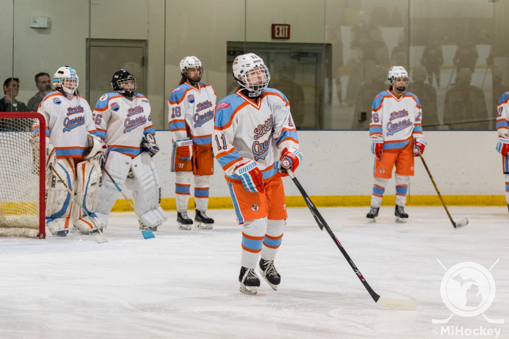 Little Caesars' Grace Middleton was one of five players invited to the U18 Select 66 Camp in Maine. (Photo by Michael Caples/MiHockey)