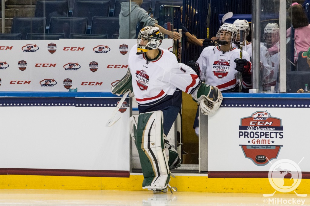 Tyler Parsons at the 2015 All-American Prospects Game. (Photo by Michael Caples/MiHockey)