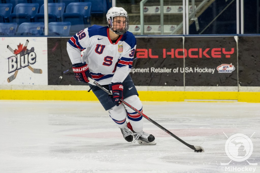 Oxford native, NTDP forward and Michigan commit Josh Norris is one of many Michigan names on the 2017 NHL Futures List. (Photo by Michael Caples/MiHockey)