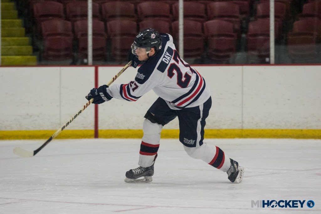 Metro Jets captain Graham Day is one of XX Michigan natives slated to participate in the NA3HL Top Prospects Tournament. (Photo by Michael Caples/MiHockey)